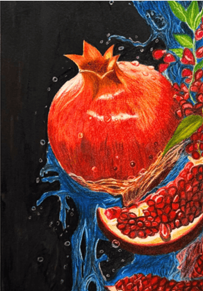 Hyper-realistic Water Color Pencil Work